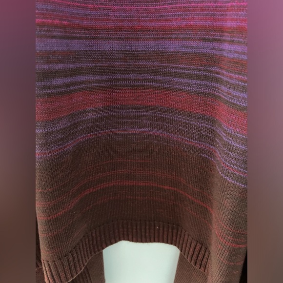 Ruby Rd. Women's Purple & Orange Stripe Knit Cardigan Sweater Size 2X EUC - Picture 8 of 8